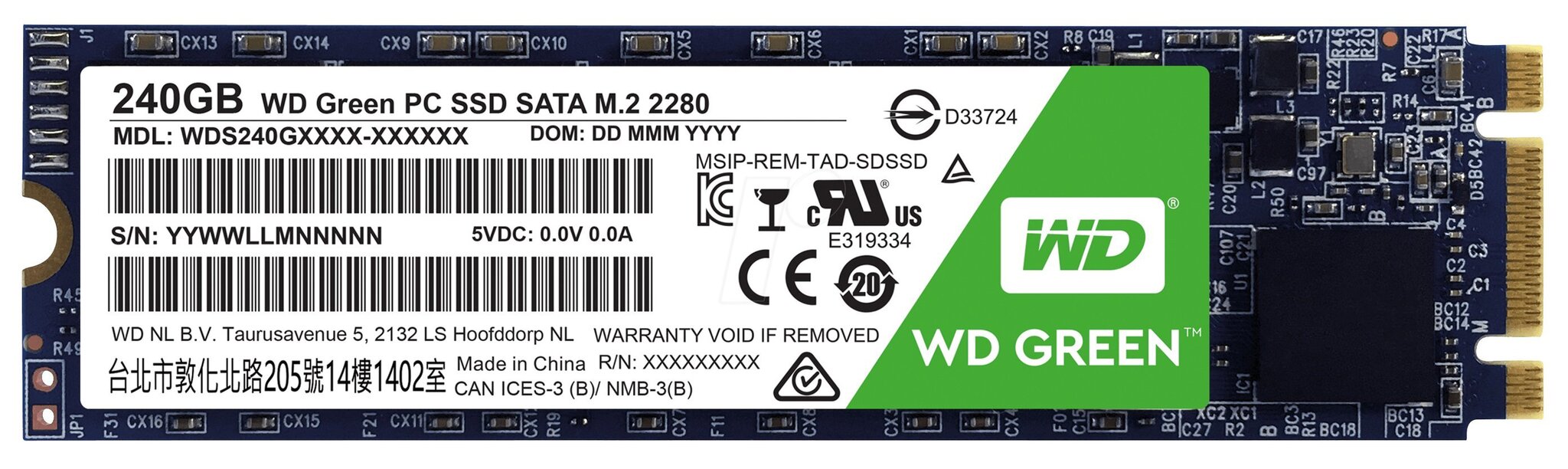 Sisemine kõvaketas Western Digital Green 240GB M.2 SATAIII WDS240G1G0B цена и информация | Sisemised kõvakettad (HDD, SSD, Hybrid) | kaup24.ee