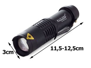 Тактический фонарь Bailong CREE zoom LED XM-L3-U3 цена и информация | Фонари и прожекторы | kaup24.ee