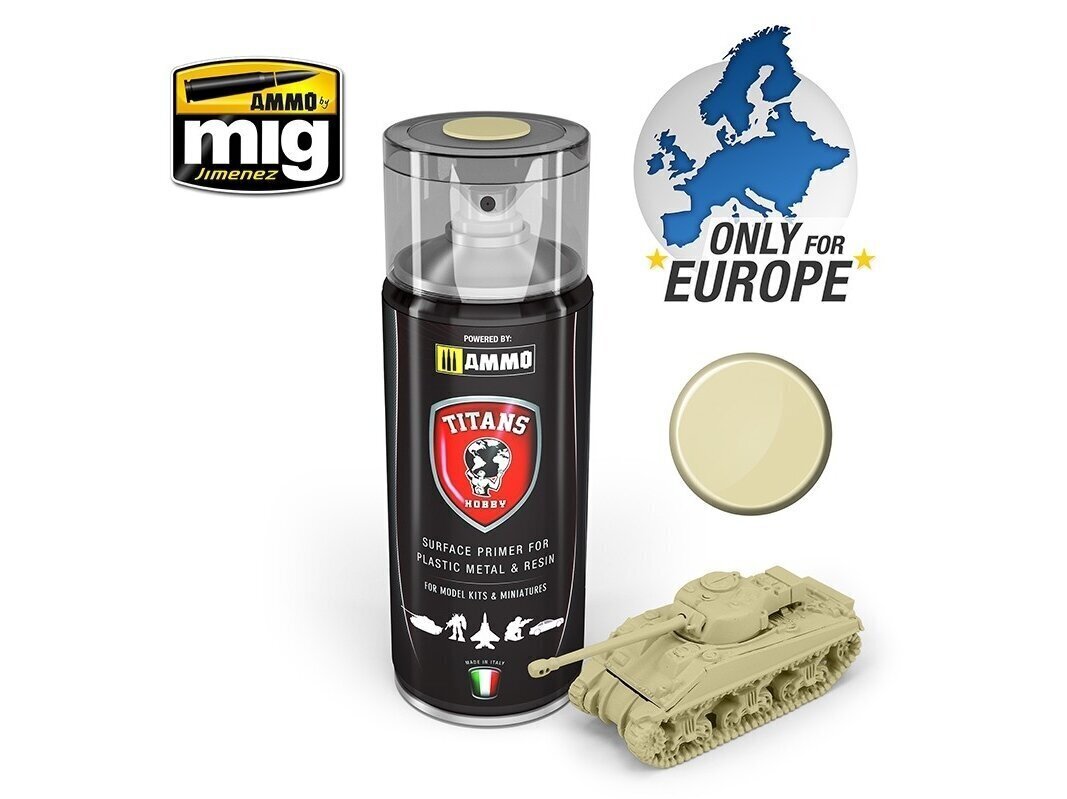 TITANS HOBBY - Bone White Matt Primer (teraga krunt) 400ml, 116 цена и информация | Kunstitarbed, voolimise tarvikud | kaup24.ee