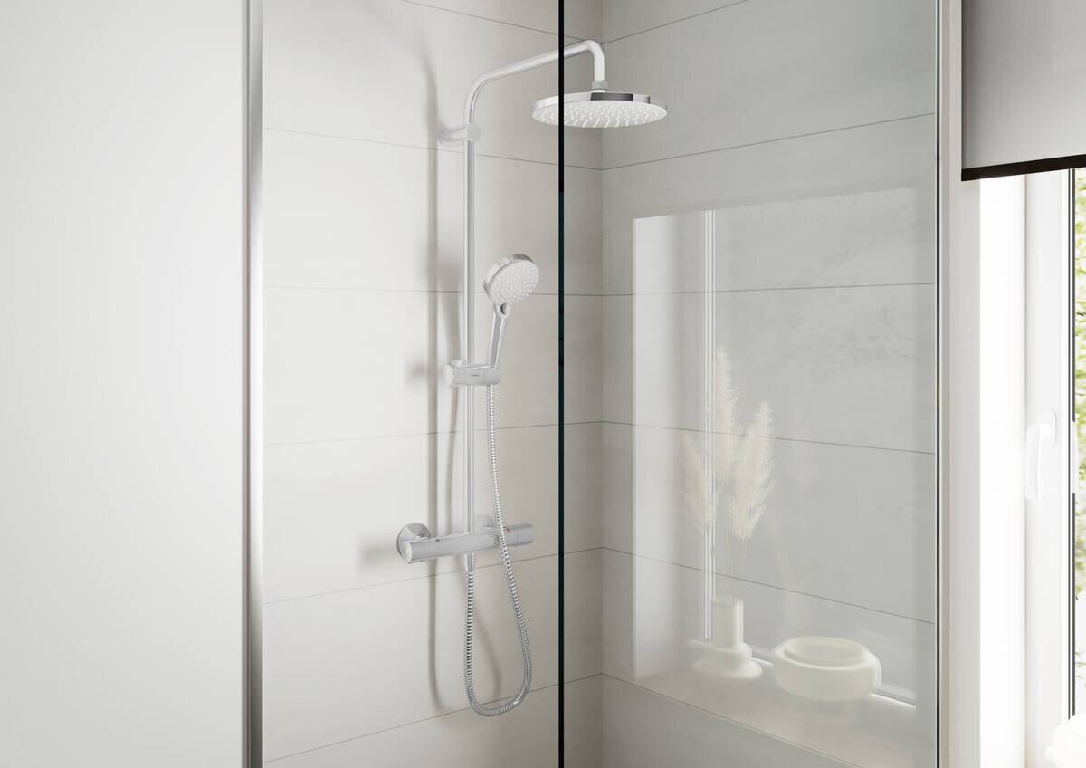 Hansgrohe Vernis Blend 200 termostaatiline dušisüsteem, 26276000 hind ja info | Komplektid ja dušipaneelid | kaup24.ee