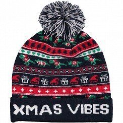 Новогодняя шапка Unisex со светящимися огоньками Merry Christmas X-Mas vibes цена и информация | Мужские шарфы, шапки, перчатки | kaup24.ee