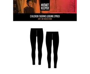 Laste termoretuusid Thermal insulated leggings, Heat Keeper, must, 2 tk. цена и информация | Зимняя одежда для детей | kaup24.ee