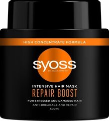 Маска для волос Syoss Repair Boost, 500 мл цена и информация | Средства для укрепления волос | kaup24.ee