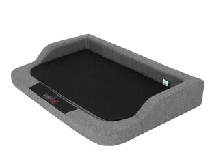 Hobbydog лежак Medico Standart Dark Grey Ekolen/Black XXL, 120x80 см цена и информация | Лежаки, домики | kaup24.ee