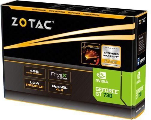 Videokaart Zotac GeForce GT730 ZONE Edition 4GB DDR3 ZT-71115-20L hind ja info | Videokaardid (GPU) | kaup24.ee