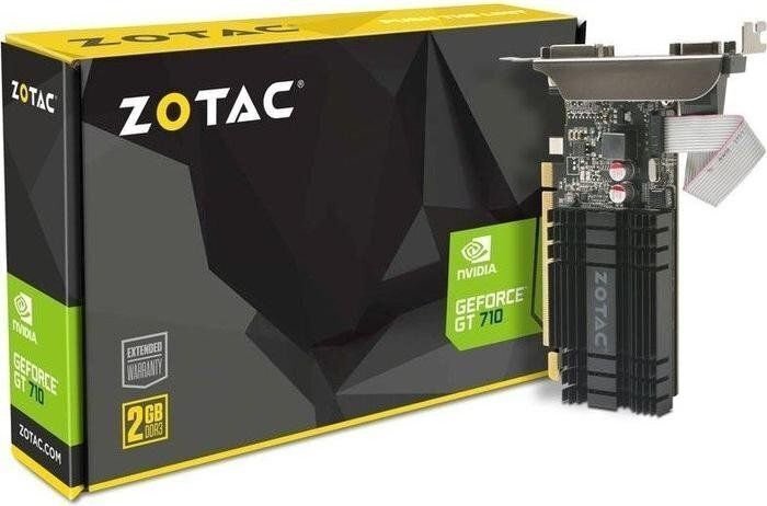 Zotac GeForce GT710 1GB DDR3 PCIE ZT-71301-20L hind ja info | Videokaardid (GPU) | kaup24.ee