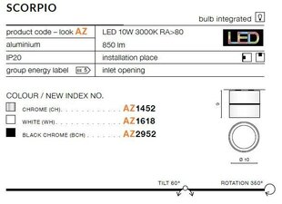 Azzardo потолочный светильник AZ1618 Scorpio цена и информация | Потолочные светильники | kaup24.ee