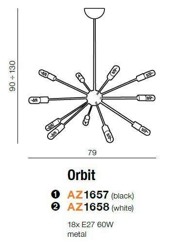 Rippvalgusti Azzardo AZ1657 Orbit цена и информация | Rippvalgustid | kaup24.ee