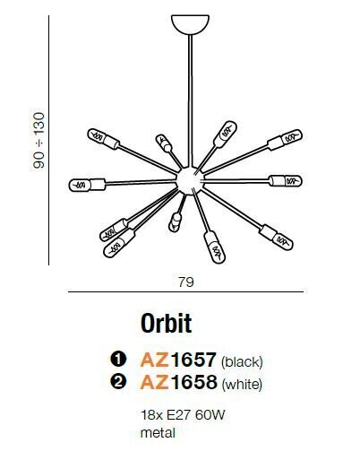 Rippvalgusti Azzardo AZ1658 Orbit hind ja info | Rippvalgustid | kaup24.ee