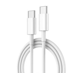 Кабель Goodbuy USB-C -> USB-C 18 Вт, 100 см, белый цена и информация | Borofone 43757-uniw | kaup24.ee