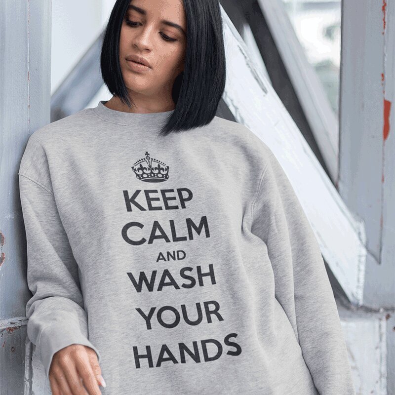 Džemper "Keep Calm Wash Your Hands", hall hind ja info | Originaalsed pusad | kaup24.ee