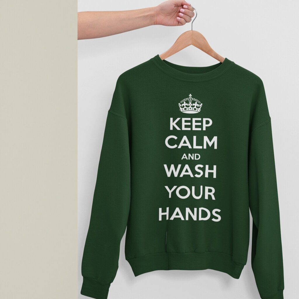 Džemper "Keep Calm Wash Your Hands", hall hind ja info | Originaalsed pusad | kaup24.ee