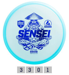 Диск для гольфа Discmania Putter Premium Sensei 3/3/0/1 Синий цена и информация | Диск-гольф | kaup24.ee