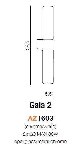 Seinavalgusti Azzardo AZ1603 Gaia 2 hind ja info | Seinavalgustid | kaup24.ee