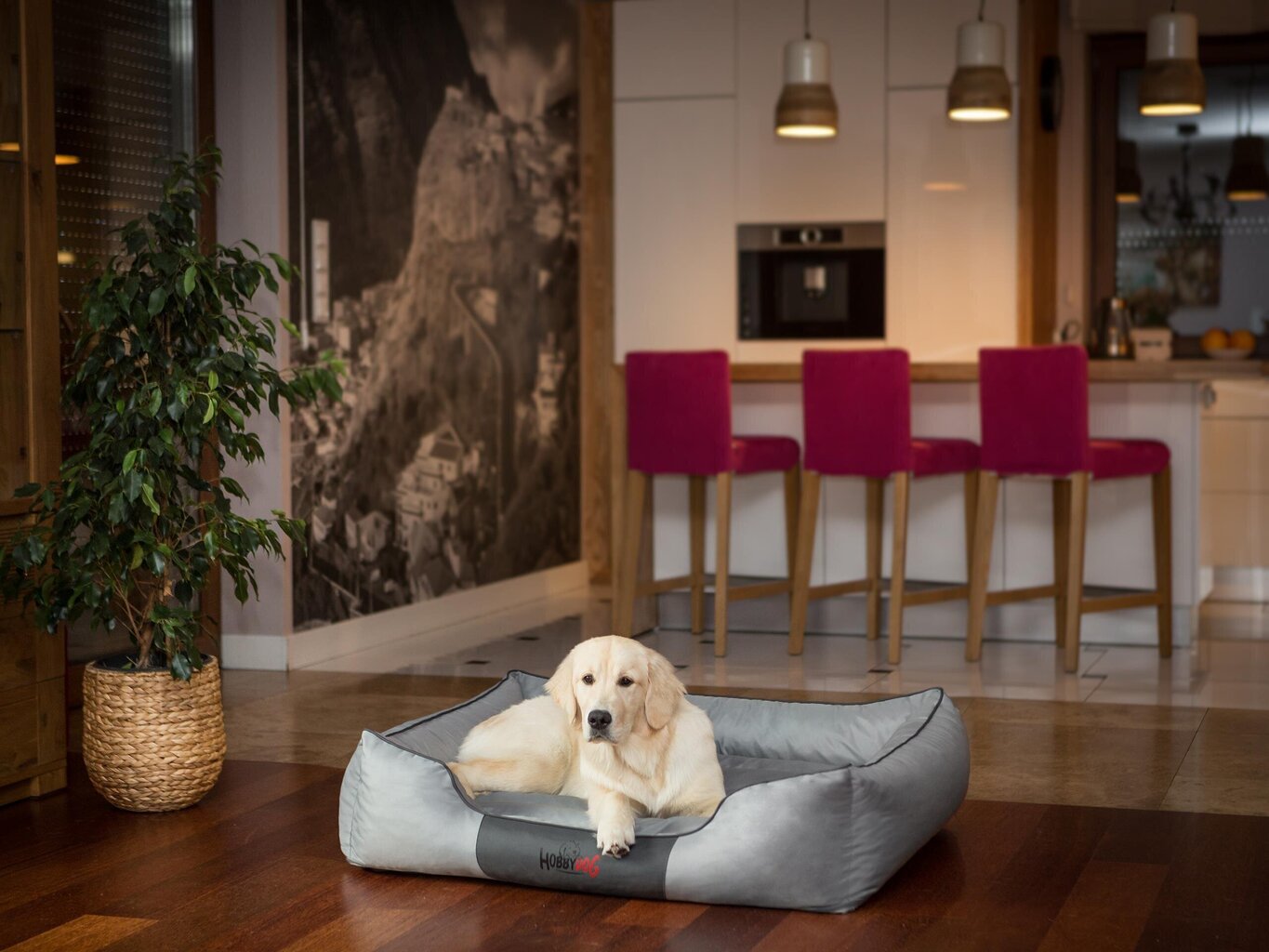 Hobbydog pesa Comfort Light Grey, XL, 85x65 cm hind ja info | Pesad, padjad | kaup24.ee