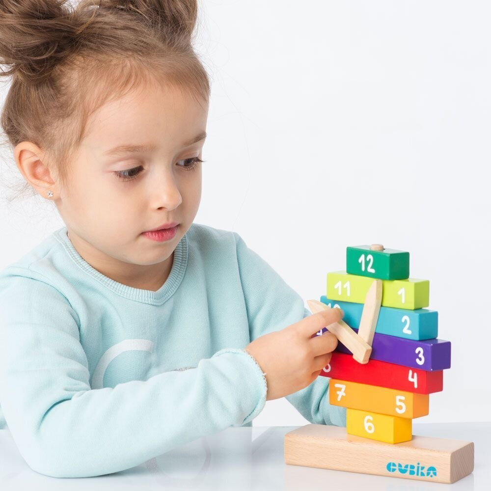 Arendav puidust mäng Kell, Cubika hind ja info | Imikute mänguasjad | kaup24.ee