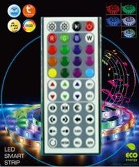 LED лента с пультом 3м RGB  IP20 + музыкальный блок цена и информация | Светодиодные ленты | kaup24.ee