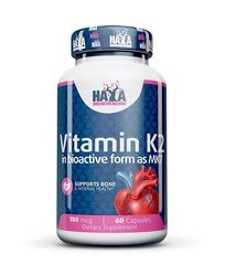 Haya Labs Vitamin K2-Mk7 100mcg 60 kaps hind ja info | Vitamiinid | kaup24.ee