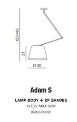 Azzardo rippvalgusti AZ1841 Adam S цена и информация | Люстры | kaup24.ee