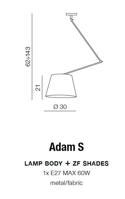 Azzardo rippvalgusti AZ1841 Adam S hind ja info | Rippvalgustid | kaup24.ee