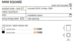 Azzardo потолочный светильник Mini Square AZ1381 цена и информация | Потолочные светильники | kaup24.ee