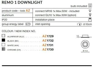 Azzardo süvistatav valgusti AZ1729 Remo 1 hind ja info | Süvistatavad ja LED valgustid | kaup24.ee
