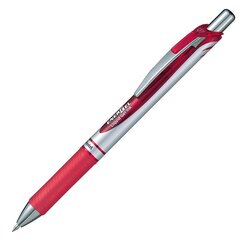 Kuulpliiats Pentel EnerGel 0,5mm BLN75 punane, lülitiga hind ja info | Kirjutusvahendid | kaup24.ee