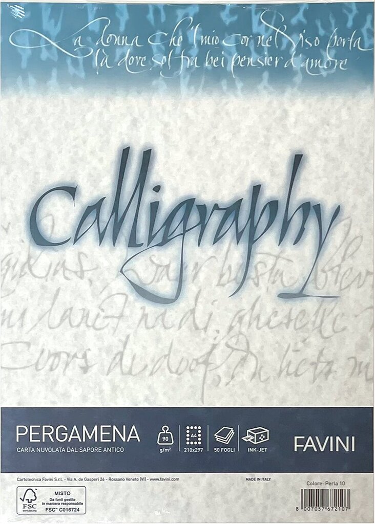 Kalligraafiapaber A4 Pergamena Perla (10) 90gr, pärlvalge, 50 lehte pakis hind ja info | Kirjatarbed | kaup24.ee