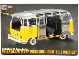 Hasegawa - Collectors' Hi-Grade Series Volkswagen Type 2 Micro Bus (1963) "Full Interior", 1/24, 51048 hind ja info | Klotsid ja konstruktorid | kaup24.ee