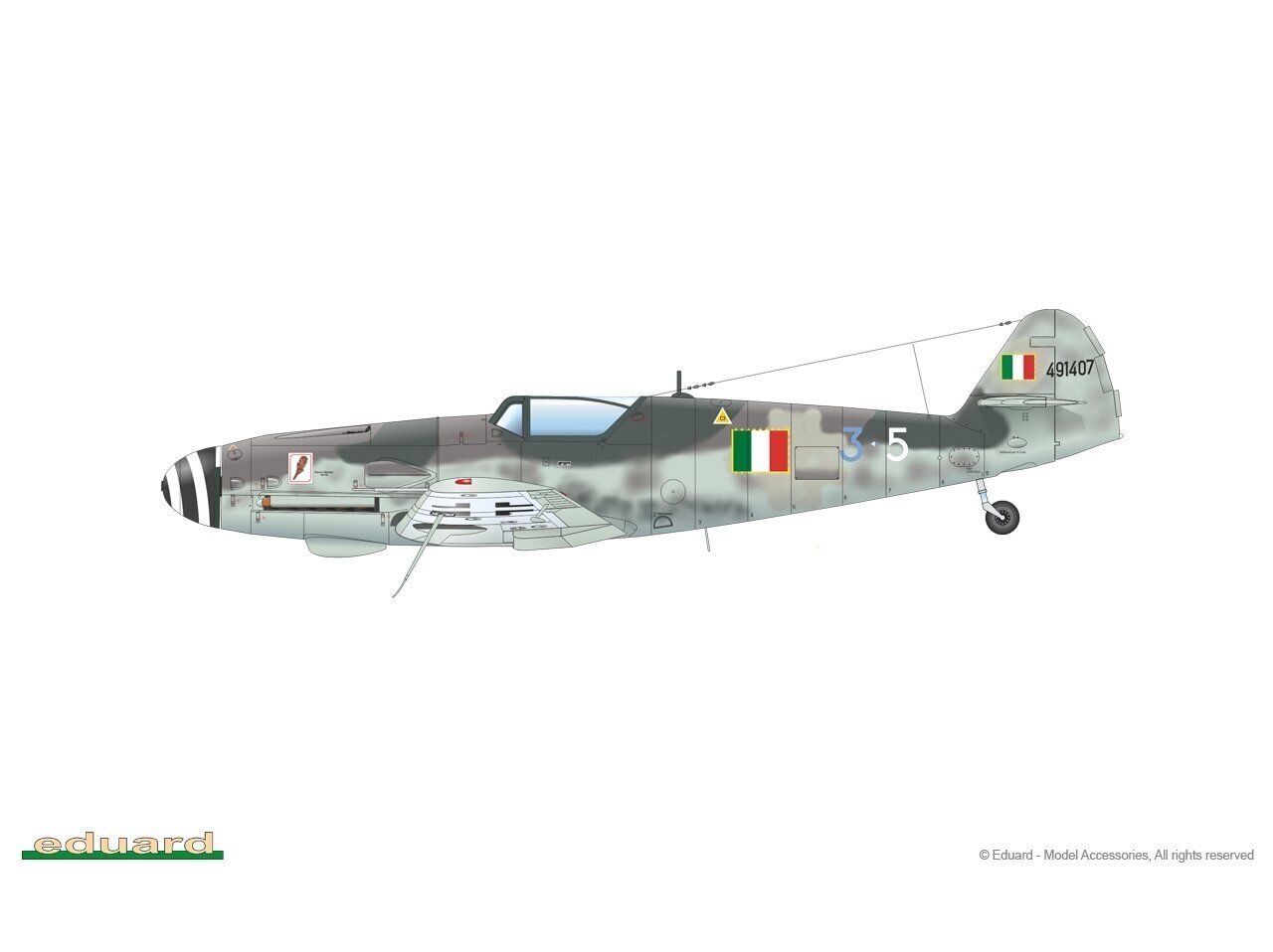 Eduard - Bf-109G-10 Erla Weekend Edition, 1/48, 84174 hind ja info | Klotsid ja konstruktorid | kaup24.ee