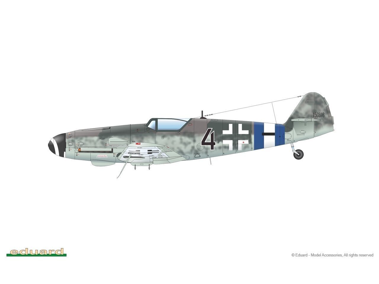 Eduard - Bf-109G-10 Erla Weekend Edition, 1/48, 84174 hind ja info | Klotsid ja konstruktorid | kaup24.ee