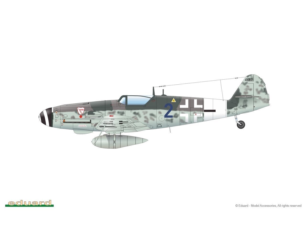 Eduard - Bf-109G-10 Erla Weekend Edition, 1/48, 84174 hind ja info | Klotsid ja konstruktorid | kaup24.ee