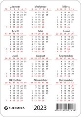 Taskukalender 65x95mm, pilt nr 7 цена и информация | Календари, ежедневники | kaup24.ee