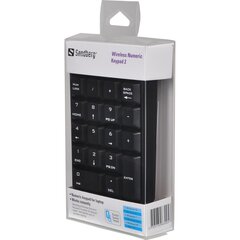 Sandberg Numeric Keypad 2 беспроводная цифровая клавиатура цена и информация | Клавиатура с игровой мышью 3GO COMBODRILEW2 USB ES | kaup24.ee