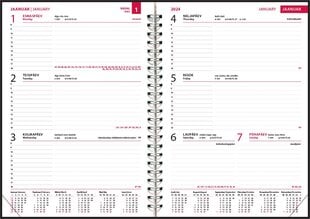 Boss Nädal A5 horisontaal, Comfort kaaned (ROOSA) цена и информация | Календари, ежедневники | kaup24.ee