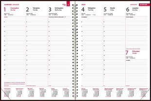 Nädal A4, spiraalköide, LUX kaas (SININE) цена и информация | Календари, ежедневники | kaup24.ee