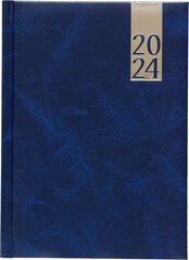 Päev A5, kõvaköide, lederiinist kaaned (SININE) цена и информация | Календари, ежедневники | kaup24.ee