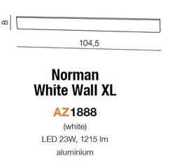 Azzardo настенный светильник AZ1888 Norman Wall XL цена и информация | Настенные светильники | kaup24.ee