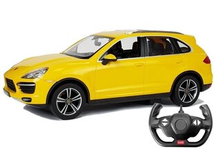 Автомобиль Porsche Cayenne Rastar с пультом дистанционного управления 1:14, желтый цена и информация | Игрушки для мальчиков | kaup24.ee