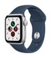 Apple Watch SE2nd Gen GPS, 44mm Silver Aluminium Case ,Abyss Blue Sport Band - MKQ43UL/A hind ja info | Nutikellad (smartwatch) | kaup24.ee