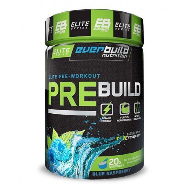 EverBuild Nutrition PRE Build, 600 g, sinine vaarikas hind ja info | Ergutid | kaup24.ee