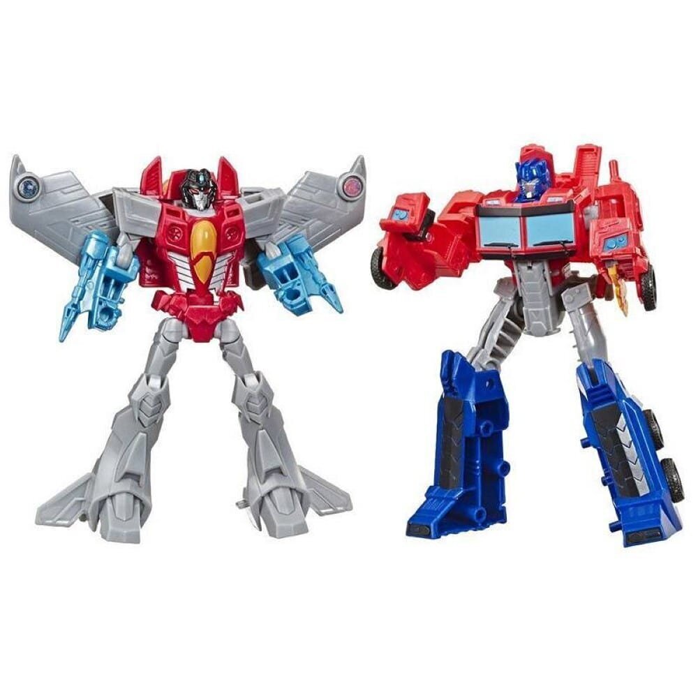 Hasbro Transformers Cyberverse - Optimus Prime + Starscream (15-16 cm), E5557 цена и информация | Poiste mänguasjad | kaup24.ee
