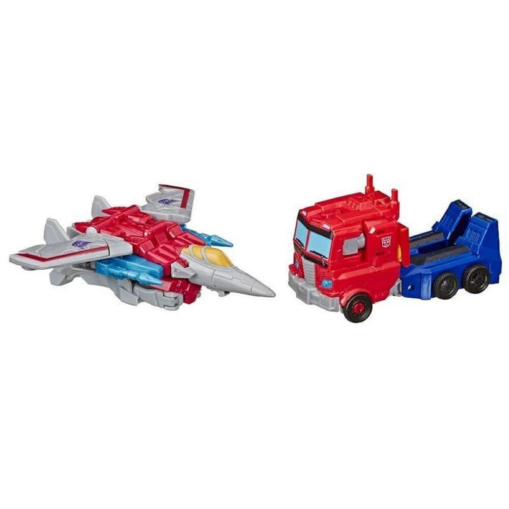 Hasbro Transformers Cyberverse - Optimus Prime + Starscream (15-16 cm), E5557 цена и информация | Poiste mänguasjad | kaup24.ee