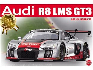 Сборная пластиковая модель NuNu - Audi R8 LMS GT3 SPA 24 Hours'15, 1/24. 24004 цена и информация | Конструкторы и кубики | kaup24.ee