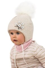 Marika beebide talvemüts 35450 01, beež 35450*01-046 hind ja info | Tüdrukute mütsid, sallid, kindad | kaup24.ee