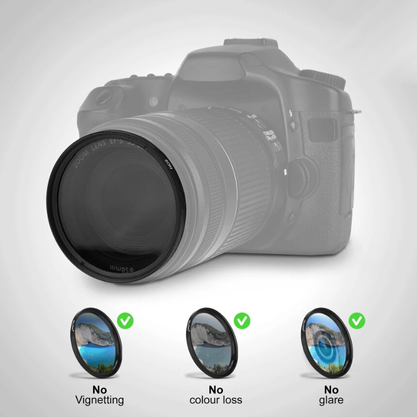 Neutraalne hämardusfilter 52 mm nd2 (1 neutraalse tihedusega aste) Rise-uk hind ja info | Filtrid fotoaparaatidele | kaup24.ee