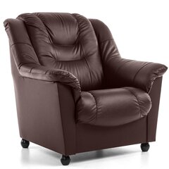 Набор мягкой мебели Mann, кожа, коричневый цвет цена и информация | Комплекты мягкой мебели | kaup24.ee