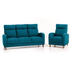 Комплект мягкой мебели Paris 3+1, голубой цвет цена и информация | Комплекты мягкой мебели | kaup24.ee
