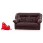 Lastediivan Mini Spencer, nahk, punane hind ja info | Lastetoa kott-toolid, tugitoolid ja tumbad | kaup24.ee