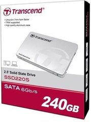 Transcend SSD 220S 240GB SATAIII TS240GSSD220S hind ja info | Transcend Arvuti komponendid | kaup24.ee